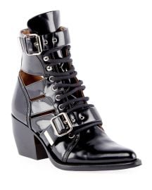 Chloe Rylee Lace-Up Box Calf Boot at Neiman Marcus